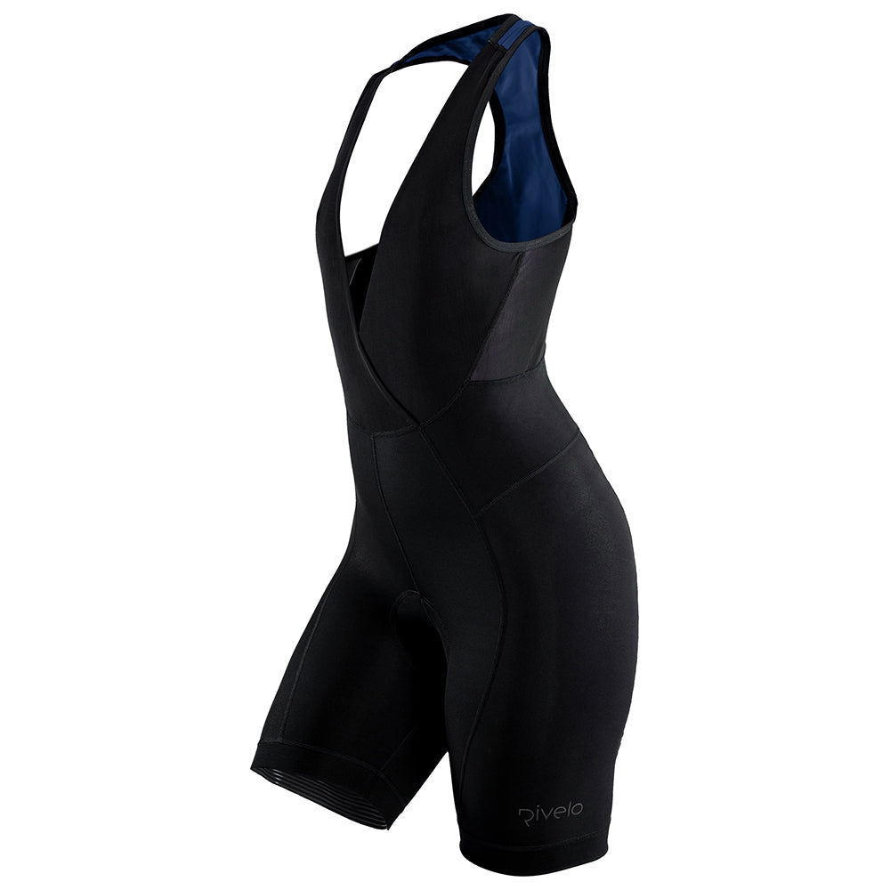 Rivelo Womens Fernhurst Bib Shorts (Black/Navy) (studio)