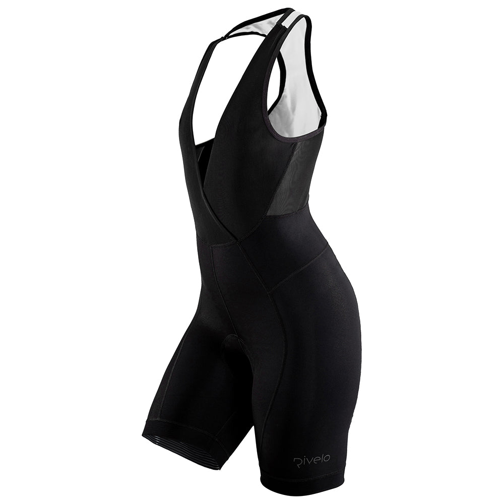 Rivelo Womens Fernhurst Bib Shorts (Black/White) (studio)