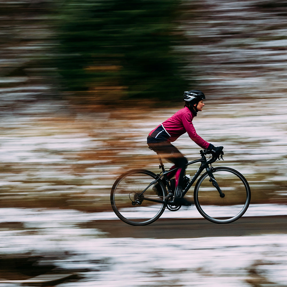 Rivelo Womens Frensham Thermal Long Sleeve Jersey (Magenta/Navy)