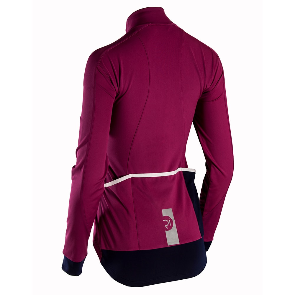 Rivelo Womens Frensham Thermal Long Sleeve Jersey (Magenta/Navy) (studio)