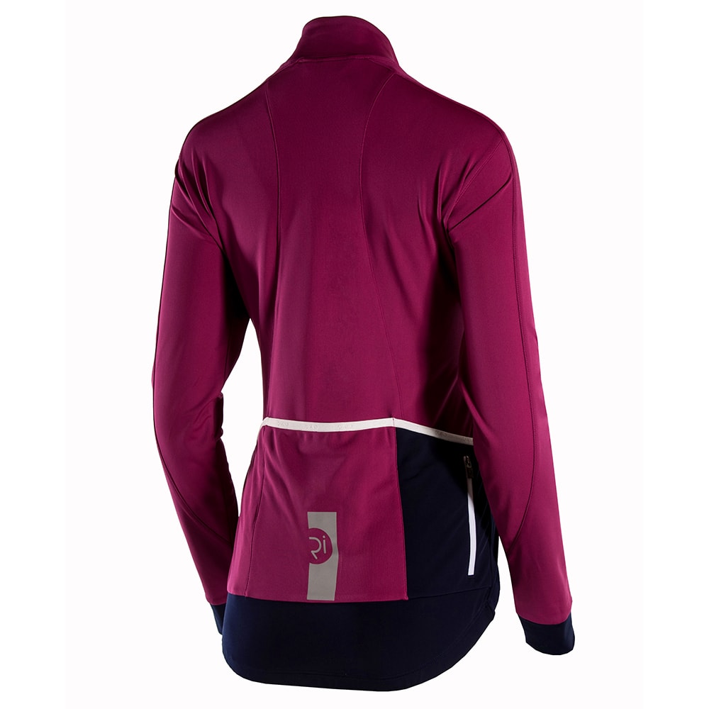Rivelo Womens Frensham Thermal Long Sleeve Jersey (Magenta/Navy) (studio)
