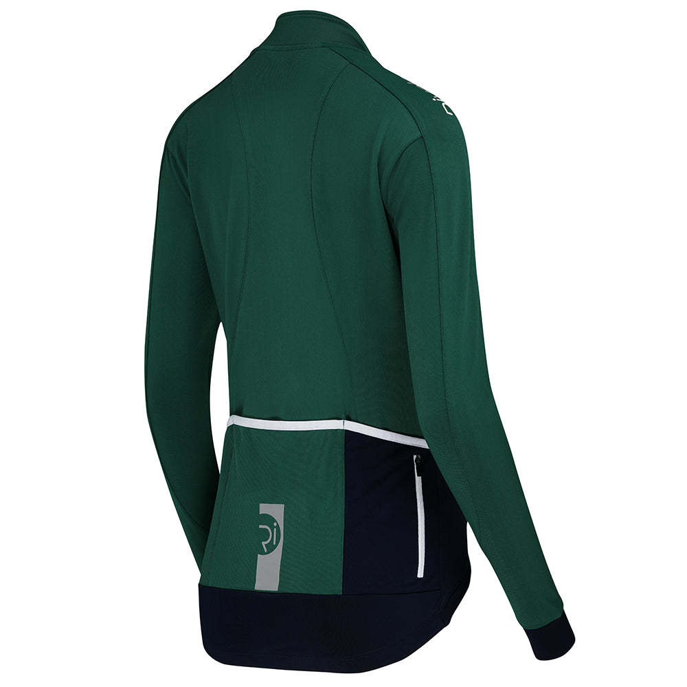 Rivelo Womens Frensham Thermal Long Sleeve Jersey (Racing Green/Navy) (studio)