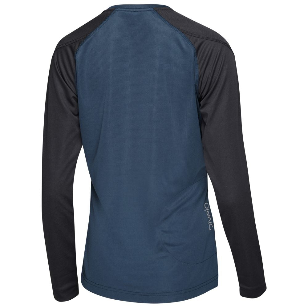 Rivelo Womens Glentress Long Sleeve MTB Jersey (Marine/Slate) (studio)