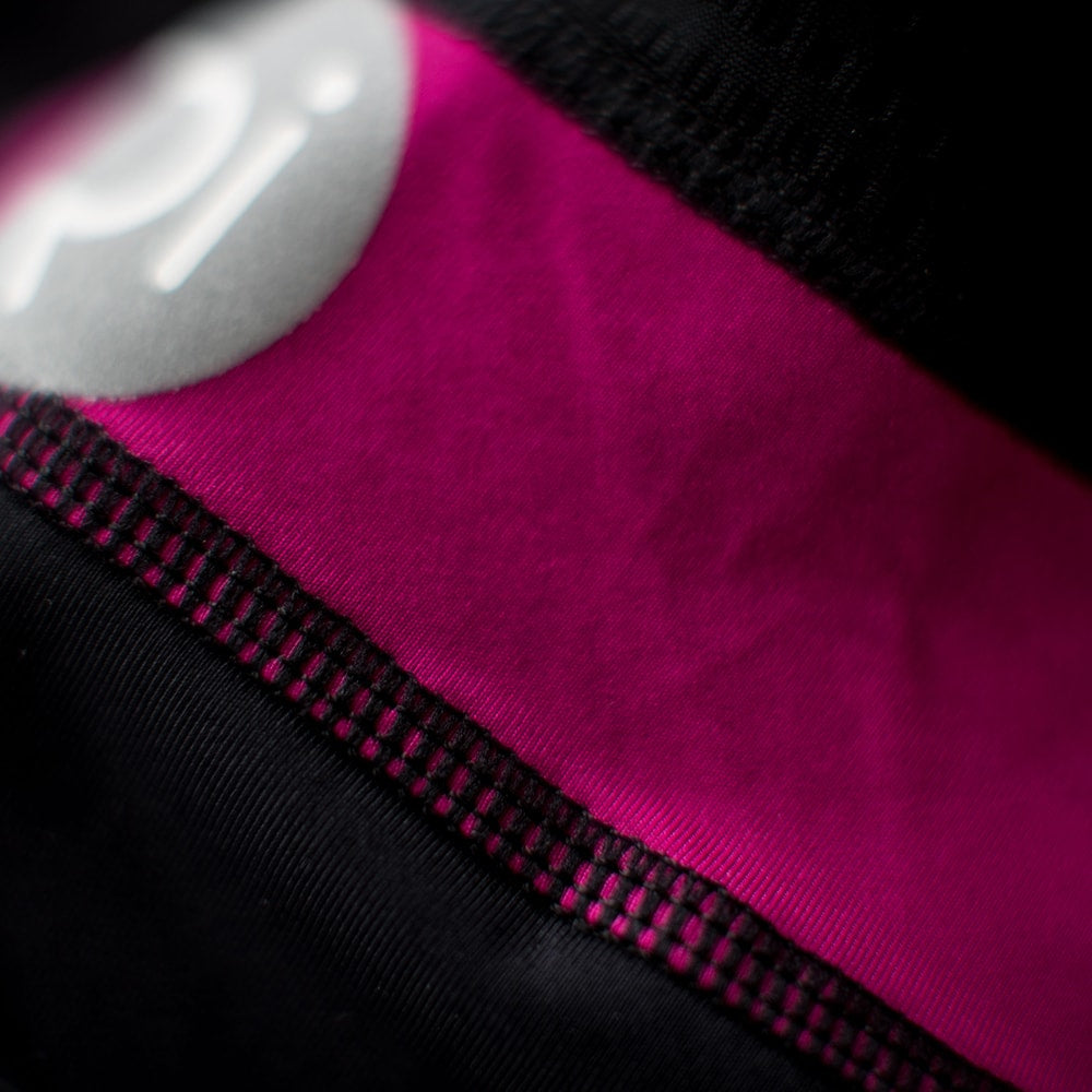 Rivelo Womens Hazelwood 3/4 Bib Tights (Black/Magenta)