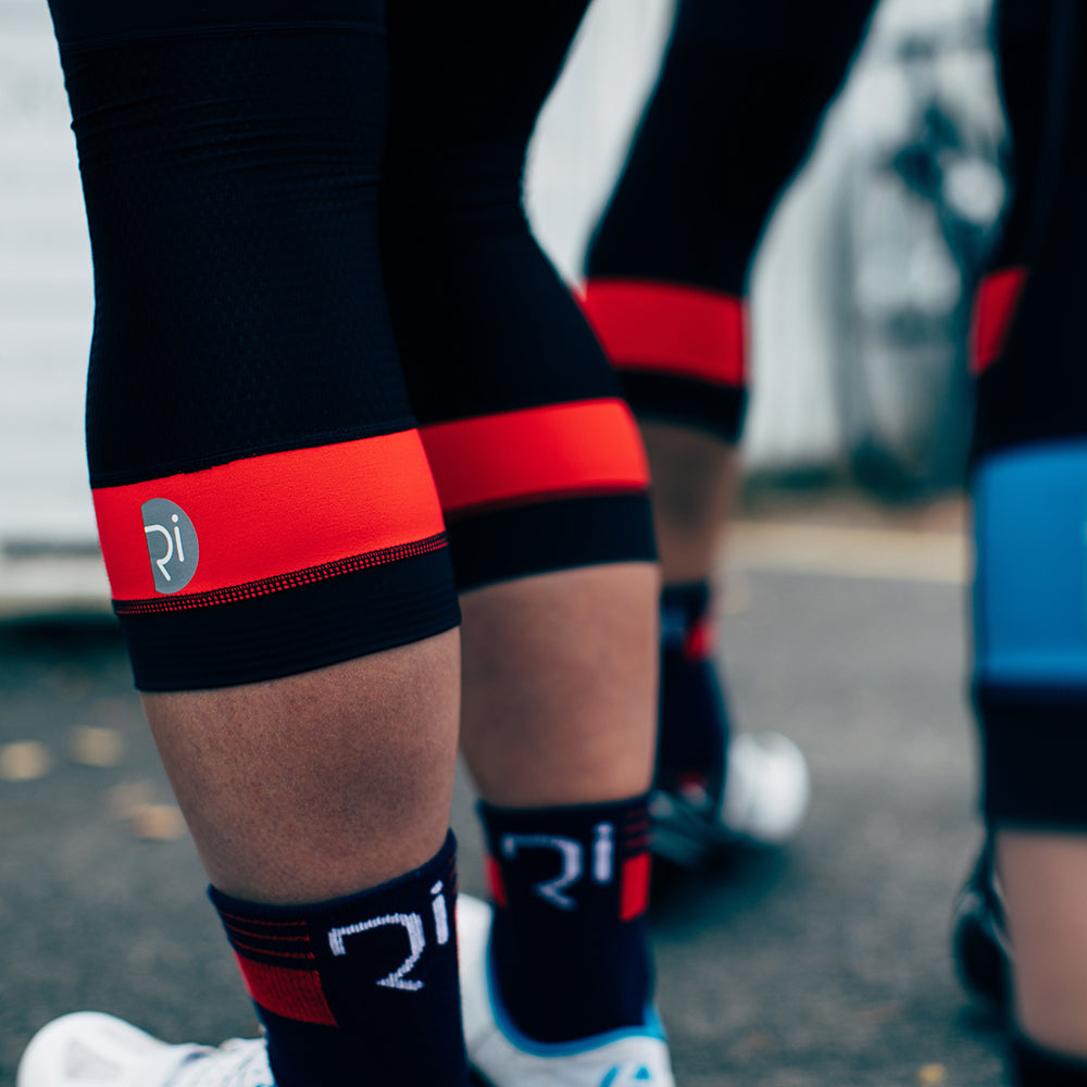 Rivelo | Womens Hazelwood 3/4 Bib Tights (Black/Red)