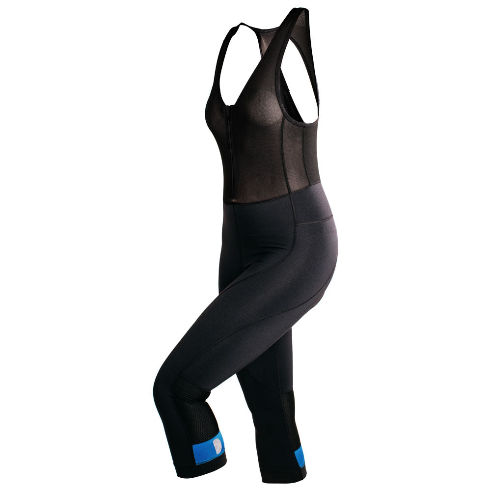 Rivelo Womens Hazelwood 3/4 Bib Tights (Black/Teal) (studio)