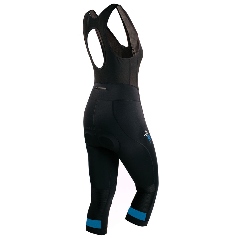 Womens Hazelwood 3/4 Bib Tights (Black/Teal)