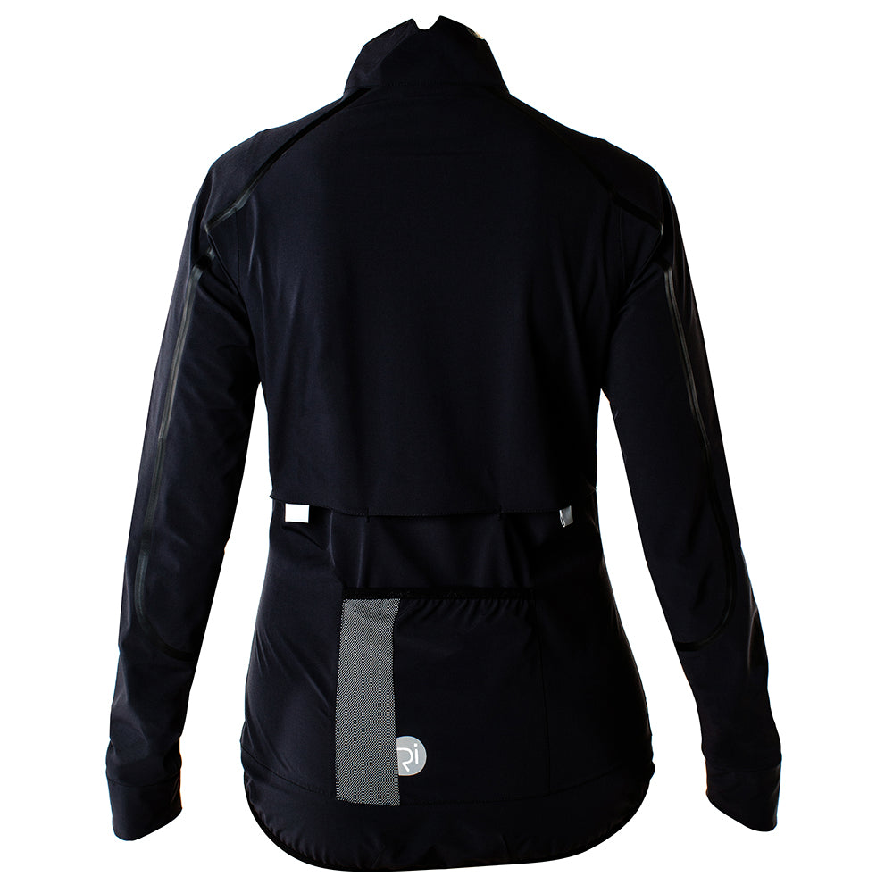 Rivelo Womens Larkstone High Performance Rain Jacket (Black) (studio)
