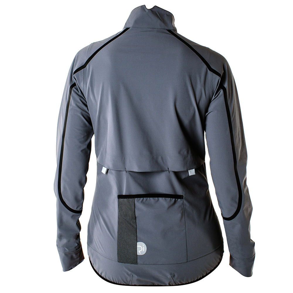 Rivelo Womens Larkstone High Performance Rain Jacket (Charcoal) (studio)