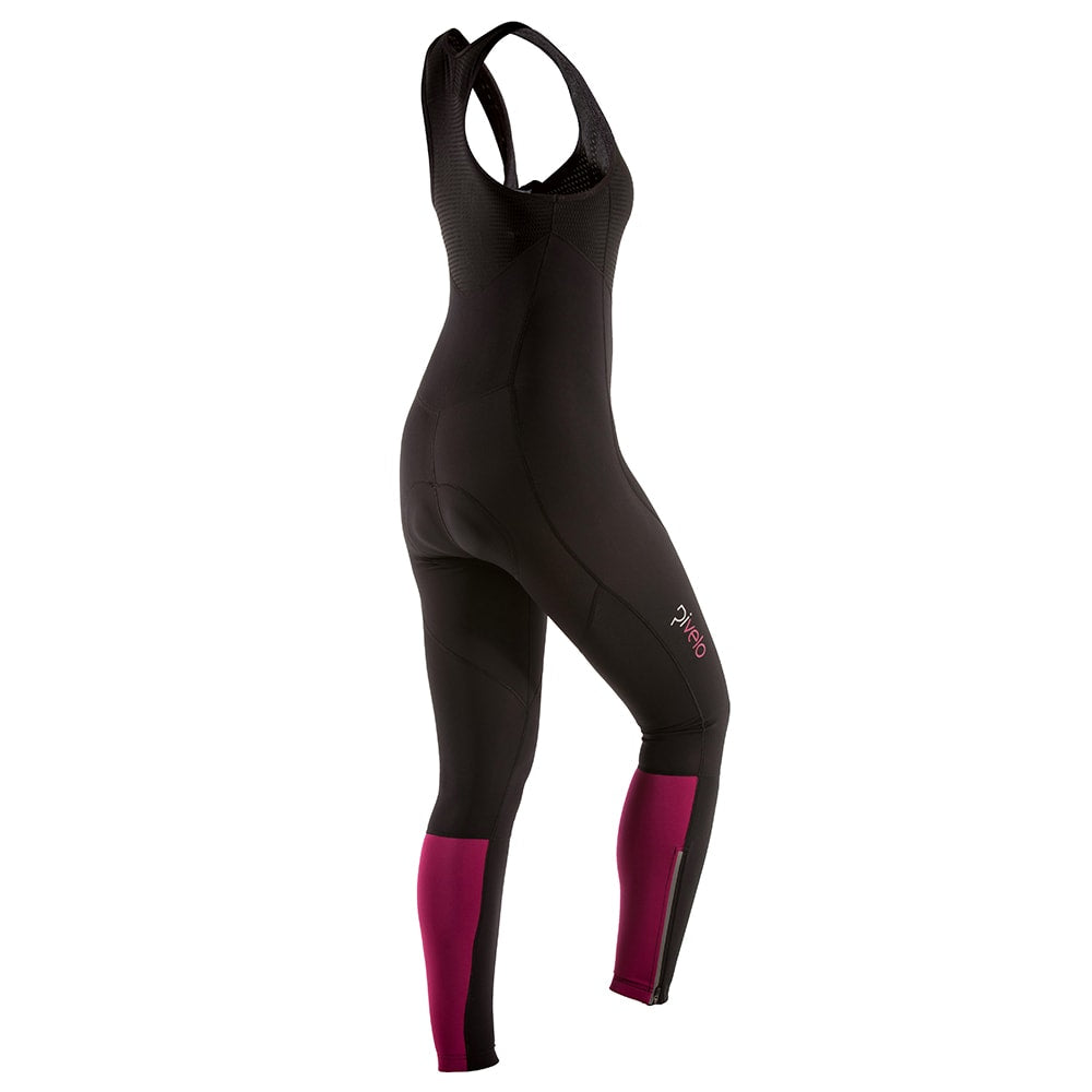 Rivelo | Womens Monsal Thermal Bib Tights (Black/Magenta)