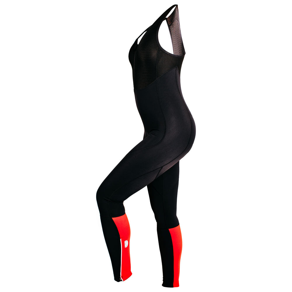 Rivelo Womens Monsal Thermal Bib Tights (Black/Red) (studio)