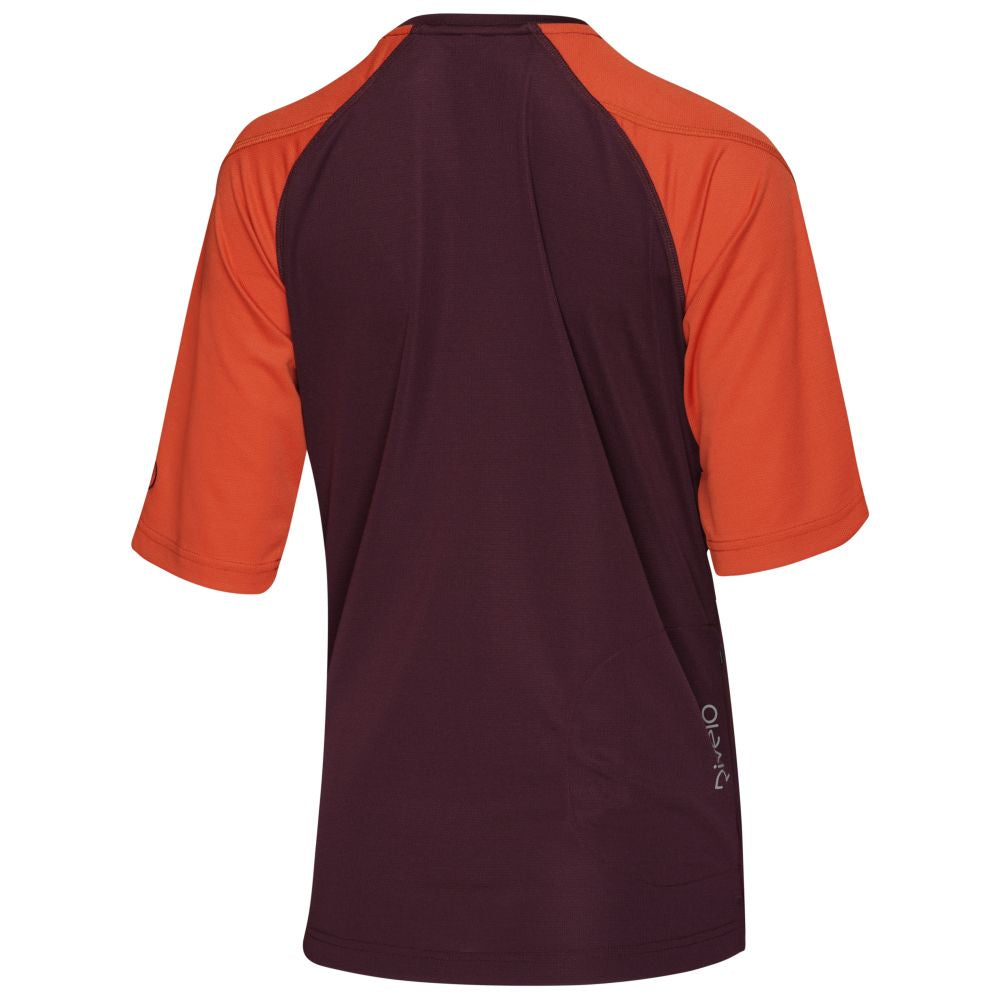 Rivelo Womens Munro MTB Jersey (Burgundy/Burnt Orange) (studio)