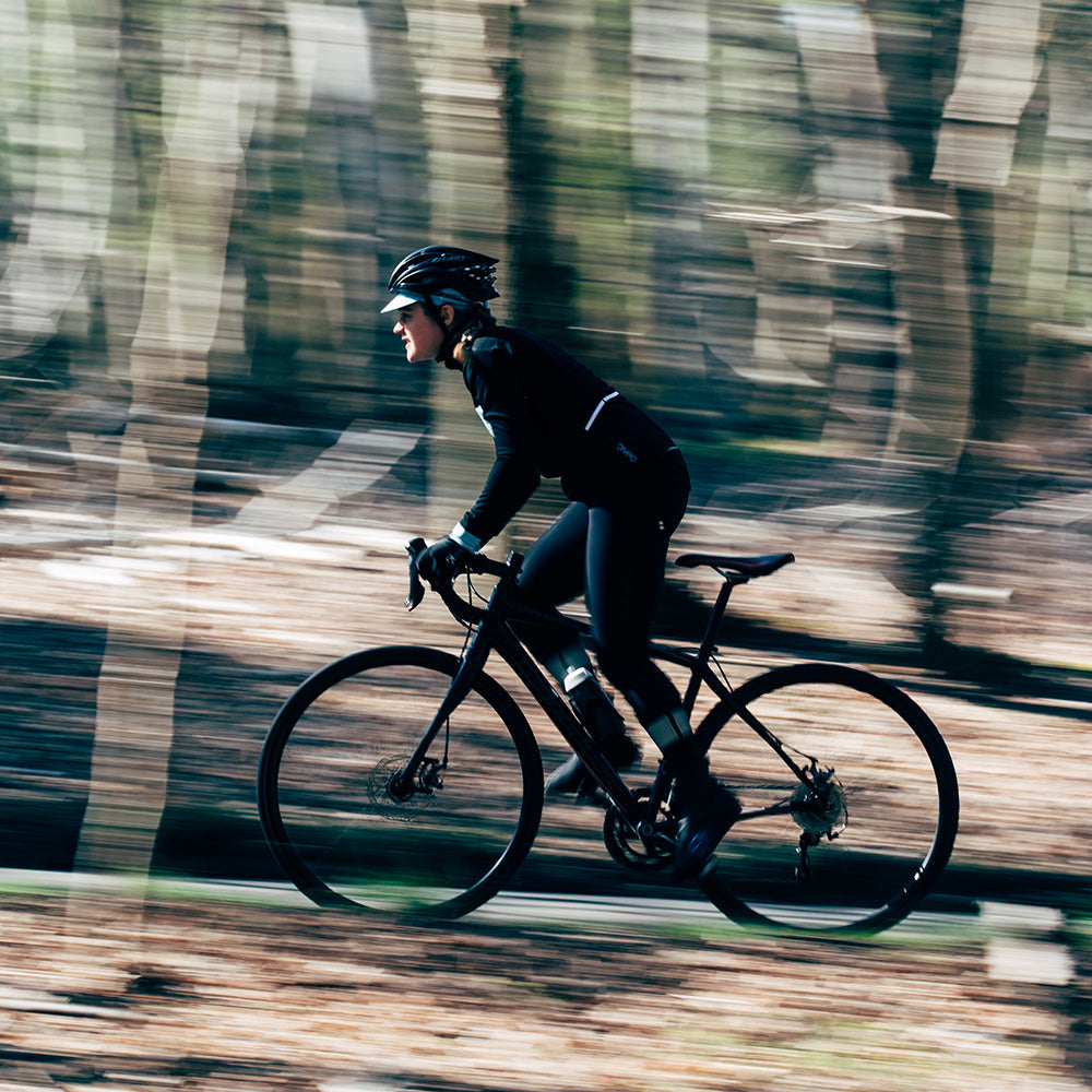 Rivelo Womens Pateley Merino Blend Long Sleeve Jersey (Black/Blue)