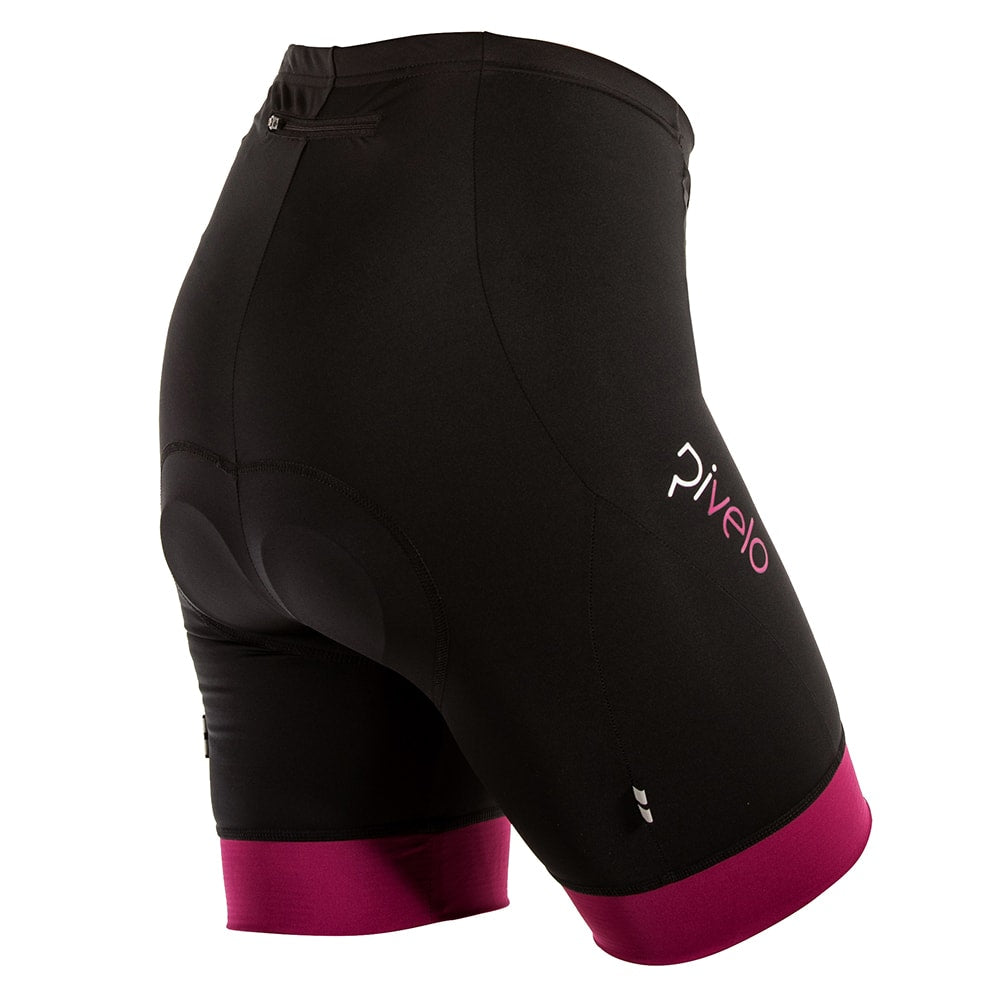 Rivelo Womens Ranmore Shorts (Black/Magenta) (studio)