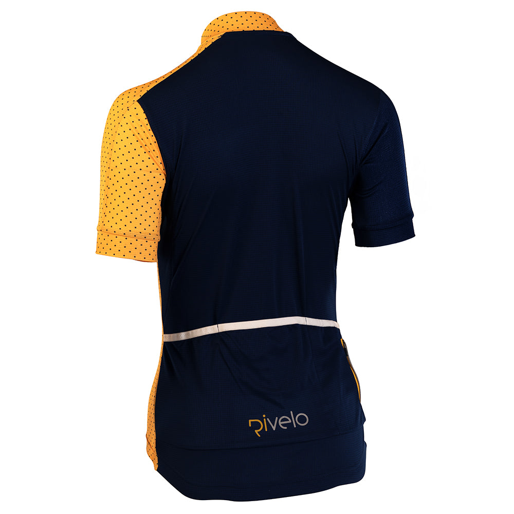 Rivelo Womens Salcombe Jersey (Navy/Yellow) (studio)