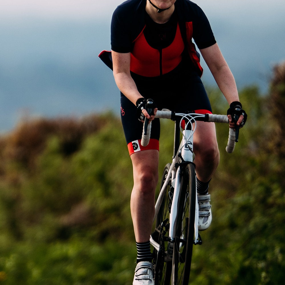 Rivelo Womens Tideswell Bib Shorts (Navy/Red)