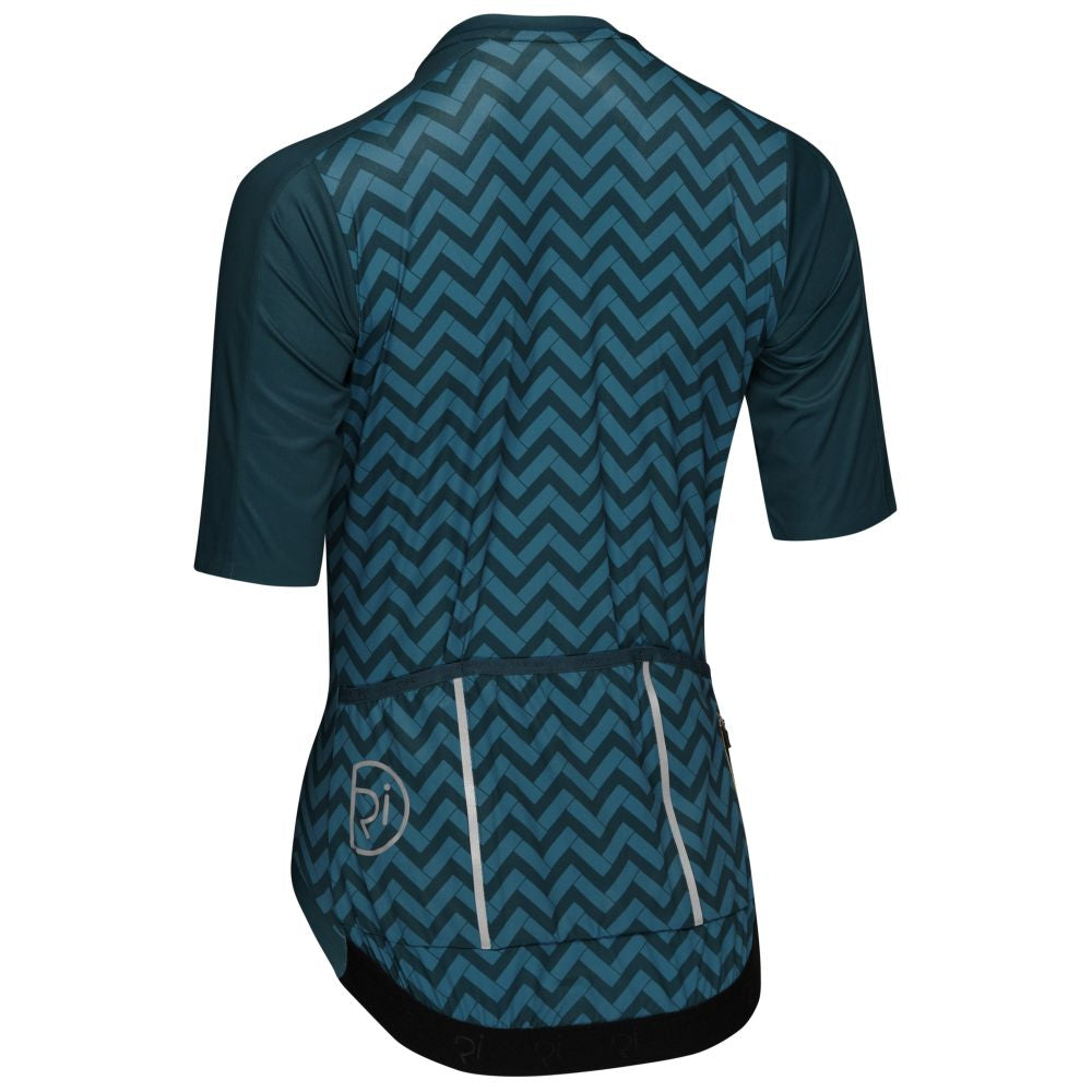 Rivelo Womens Tilford Jersey (Petrol Chevron) (studio)