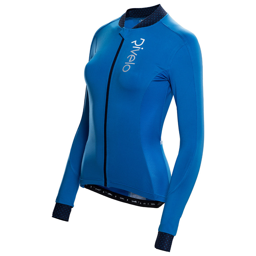 Womens Woodvale Light Long Sleeve Jersey (Cobalt/Navy)