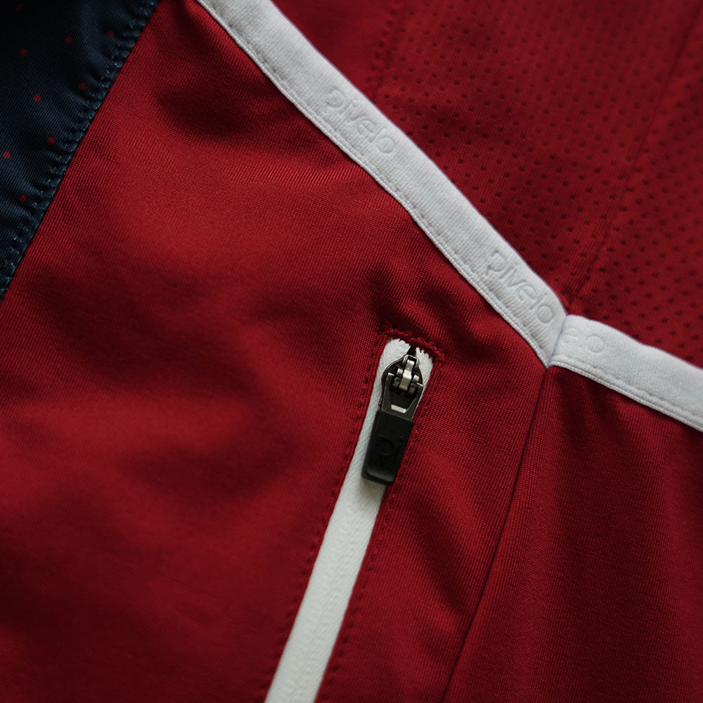 Womens Woodvale Light Long Sleeve Jersey (Ruby/Navy)