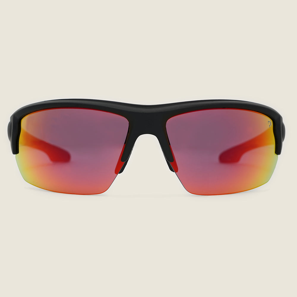 Ardgour Sunglasses (Matt Black/Red Mirror) (studio)