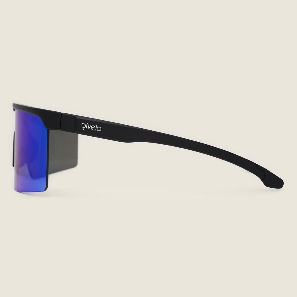 Barra Sunglasses (Matt Black/Blue Mirror) (studio)