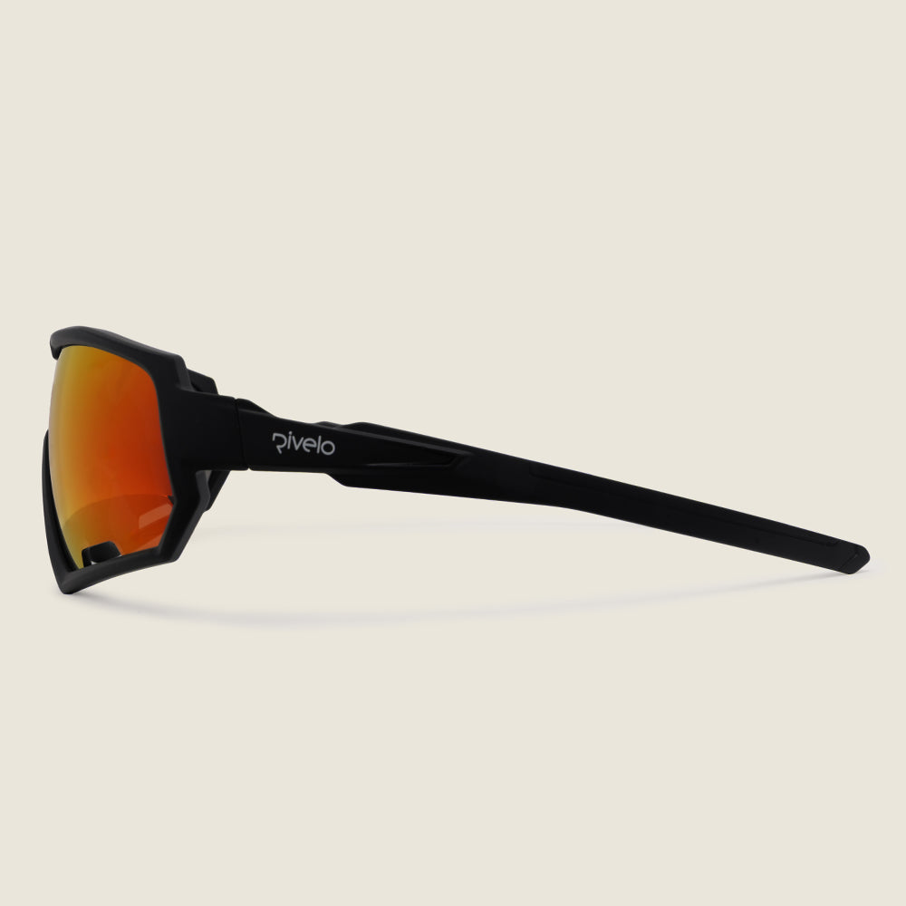 Braemar Sunglasses (Matt Black/Red Mirror) (studio)