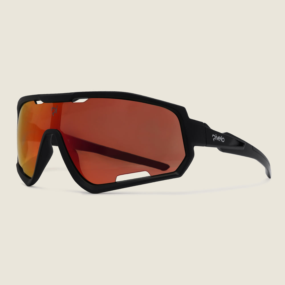 Braemar Sunglasses (Matt Black/Red Mirror) (studio)