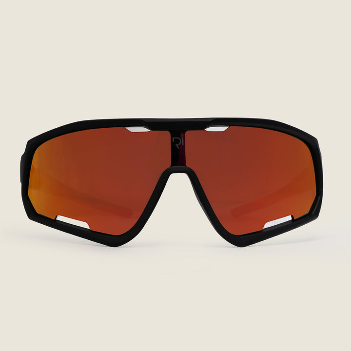 Braemar Sunglasses (Matt Black/Red Mirror) (studio)