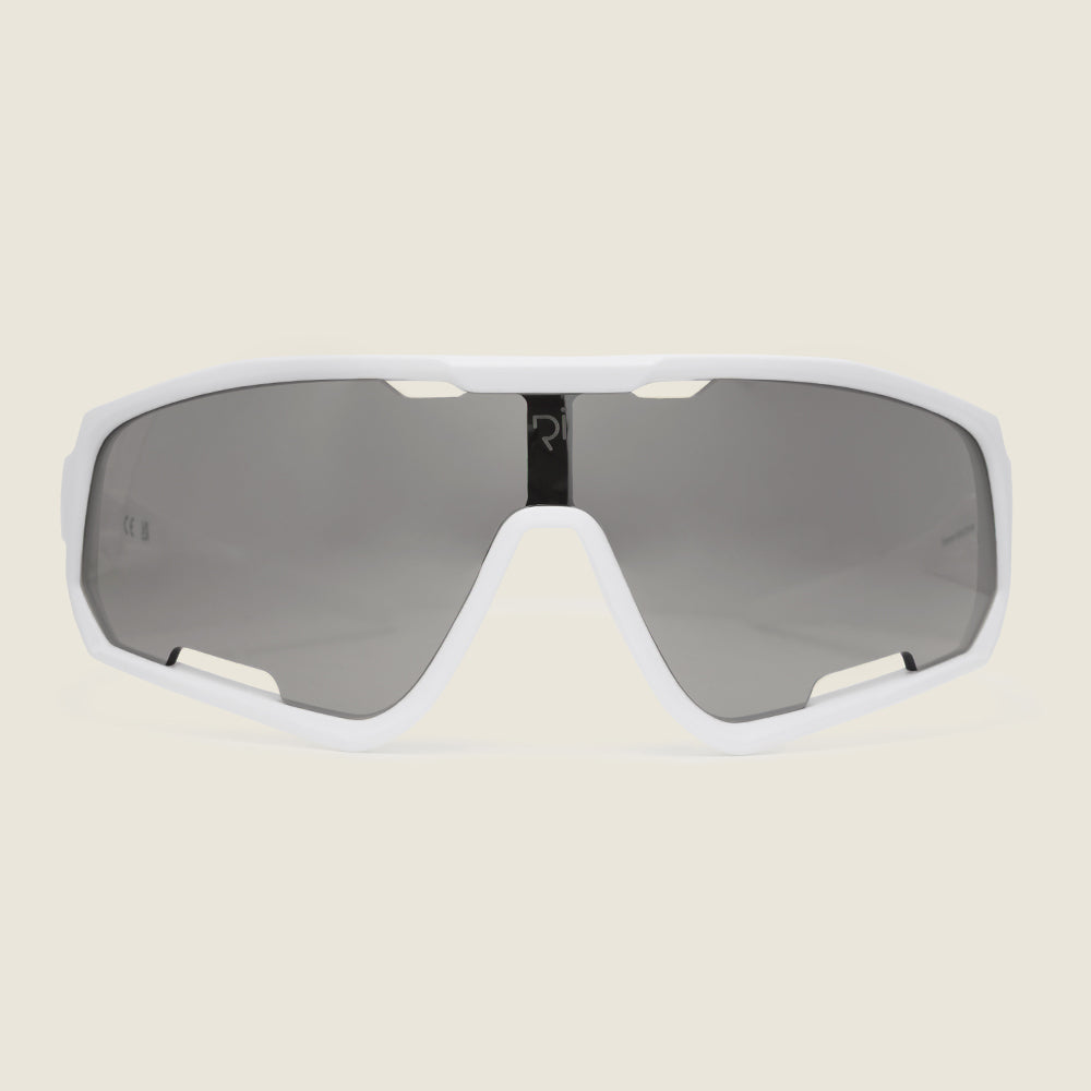 Braemar Sunglasses (Matt White/Chrome) (studio)