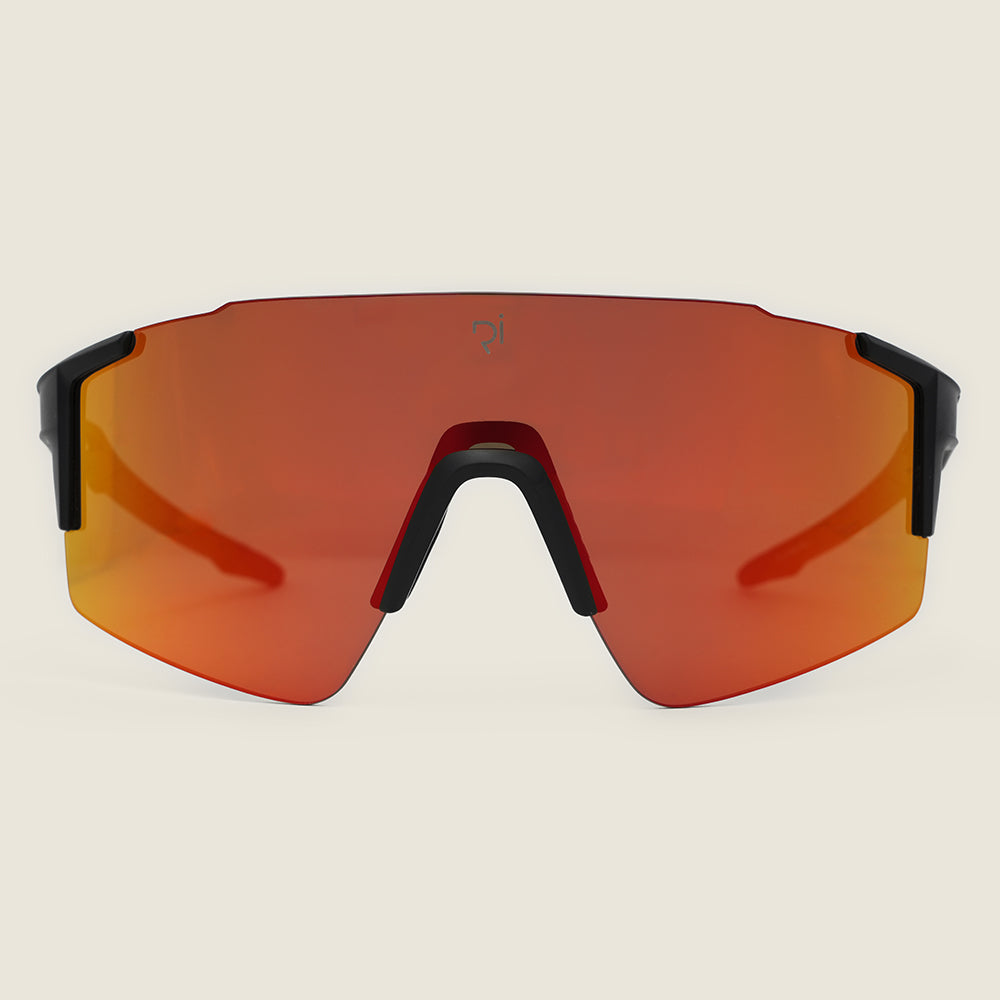 Clova Sunglasses (Matt Black/Red Mirror) (studio)