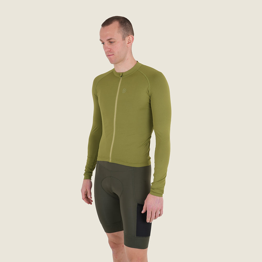 Mens Bathford Essential LS Jersey (Peat Moss/Moss) (model: barnaby)