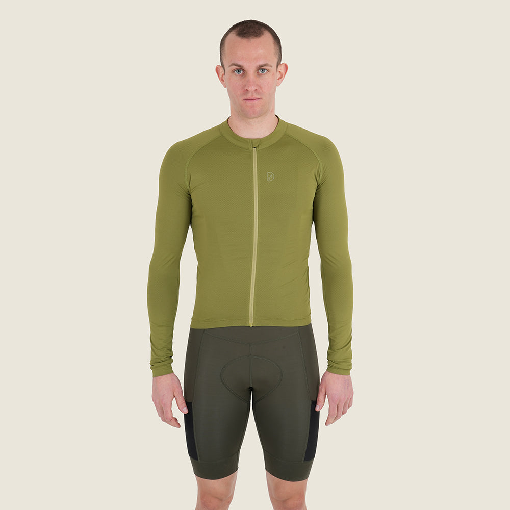 Mens Bathford Essential LS Jersey (Peat Moss/Moss) (model: barnaby)