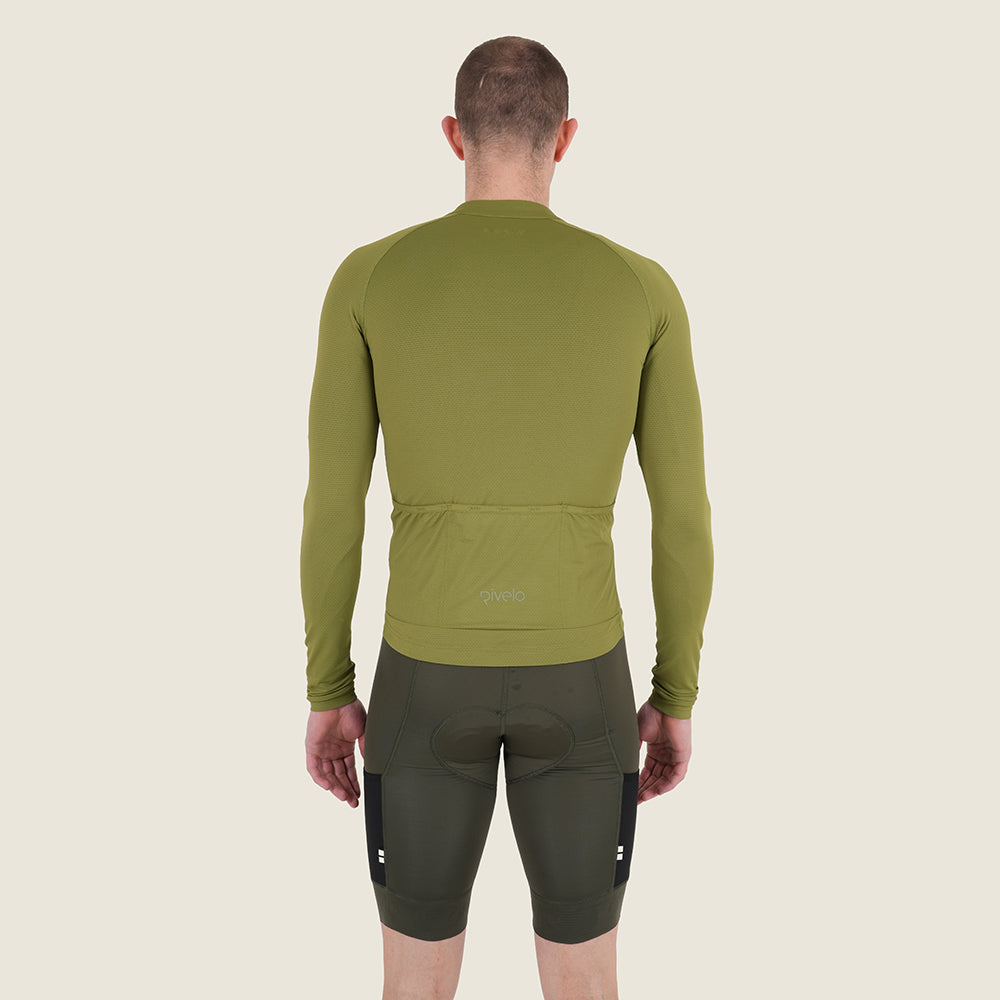 Mens Bathford Essential LS Jersey (Peat Moss/Moss) (model: barnaby)