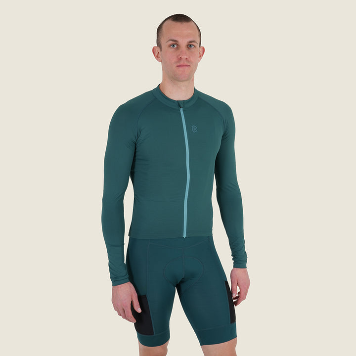 Mens Bathford Essential LS Jersey (Petrol/Teal) (model: barnaby)