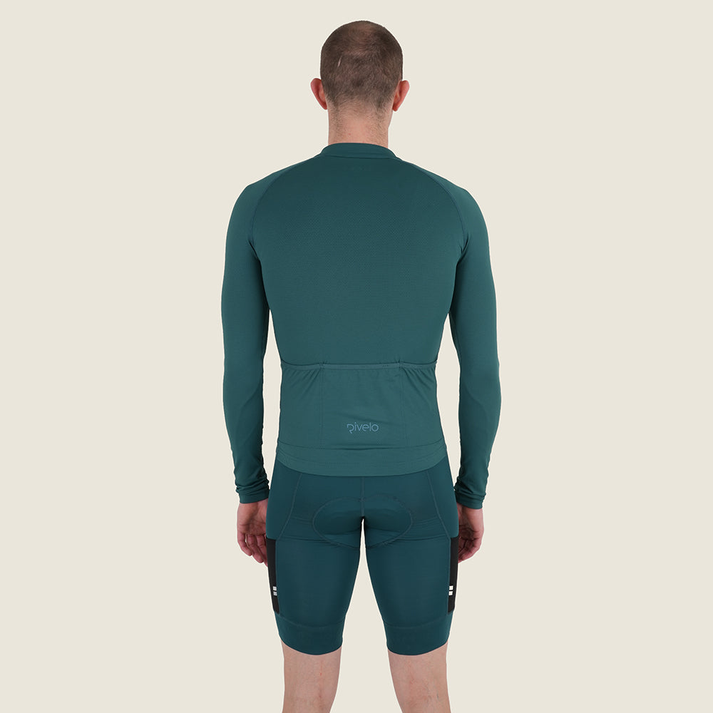 Mens Bathford Essential LS Jersey (Petrol/Teal) (model: barnaby)