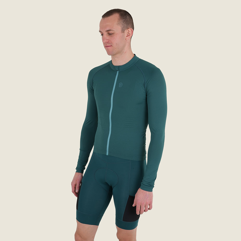 Mens Bathford Essential LS Jersey (Petrol/Teal) (model: barnaby)