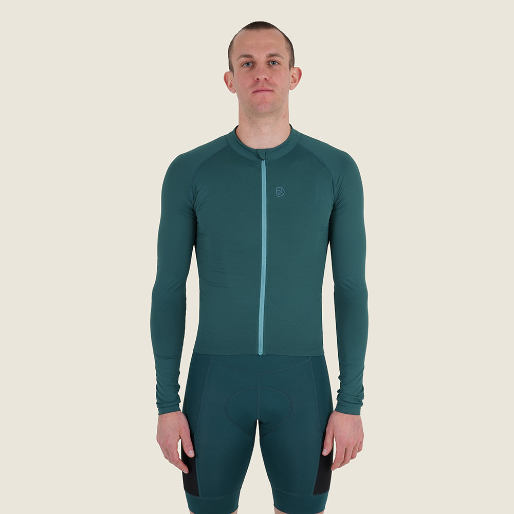 Mens Bathford Essential LS Jersey (Petrol/Teal) (model: barnaby)