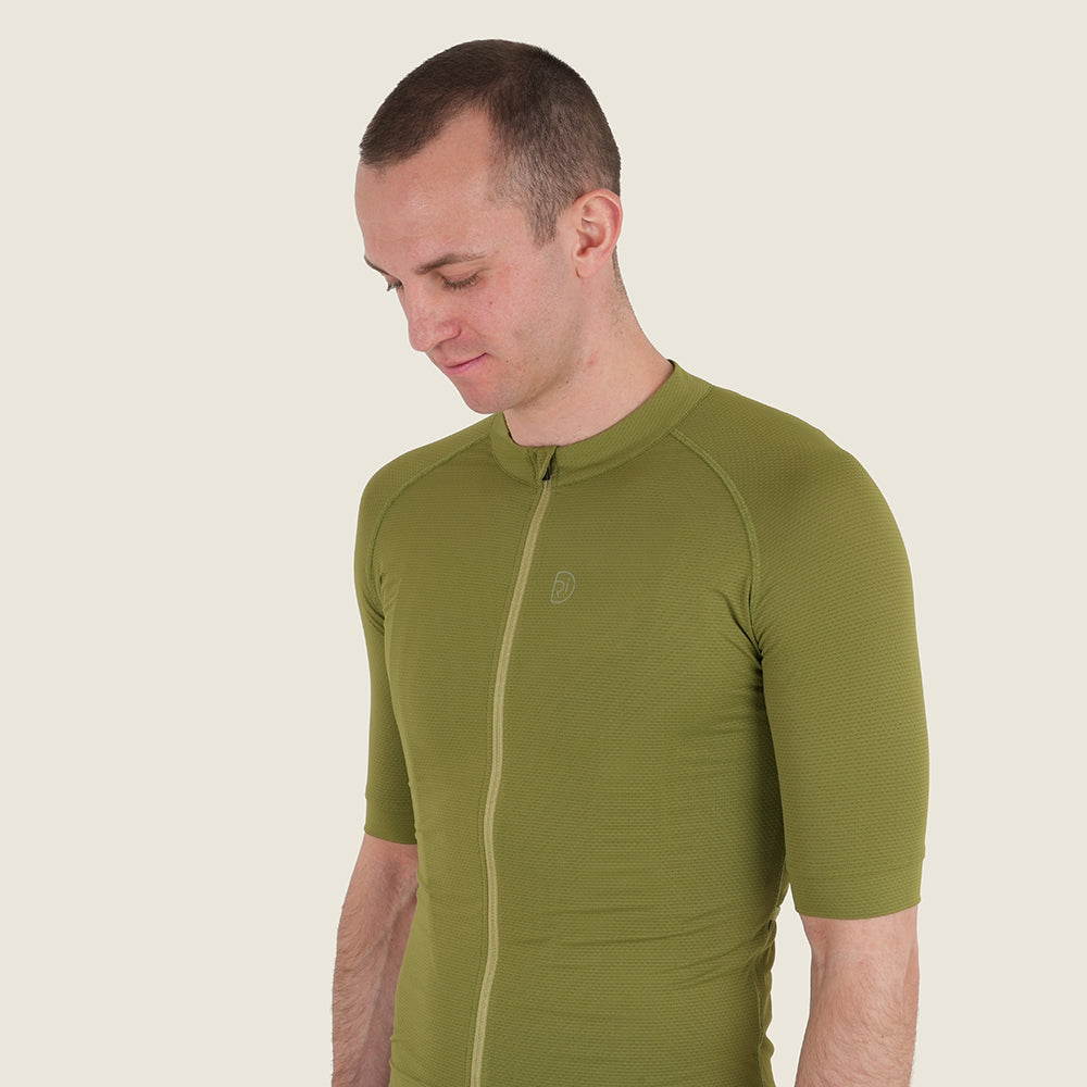 Mens Bathford Essential SS Jersey (Peat Moss/Moss) (model: barnaby)