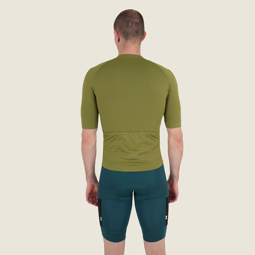 Mens Bathford Essential SS Jersey (Peat Moss/Moss) (model: barnaby)