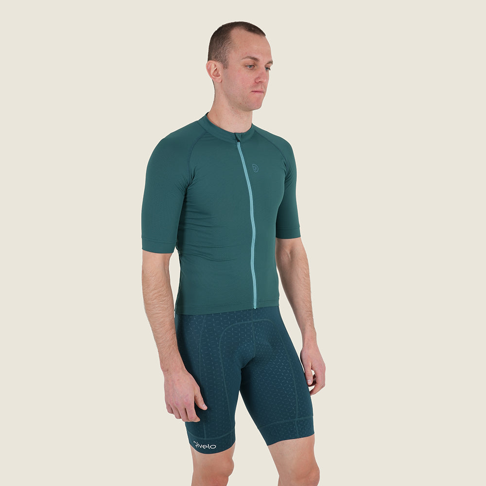 Mens Bathford Essential SS Jersey (Petrol/Teal) (model: barnaby)