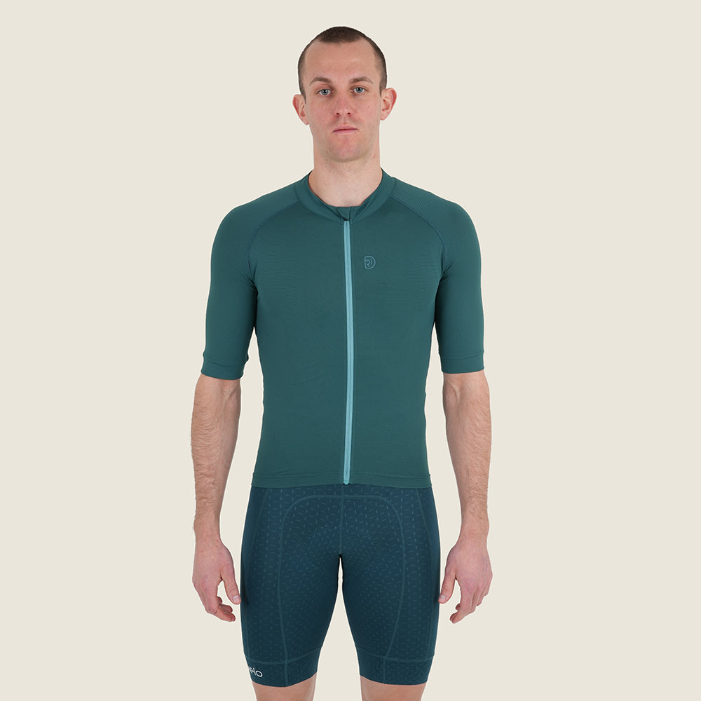 Mens Bathford Essential SS Jersey (Petrol/Teal) (model: barnaby)