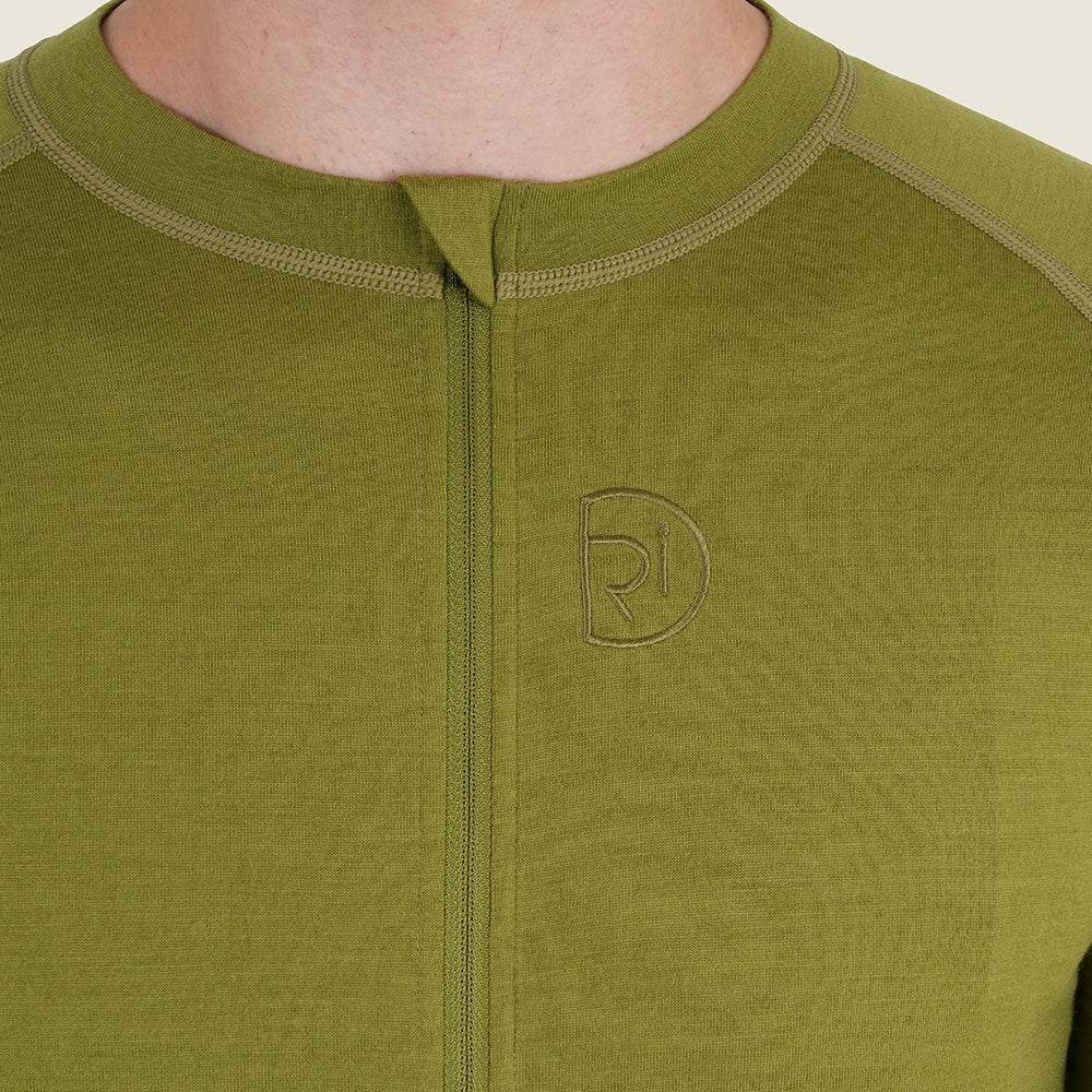 Mens Cranbrook Merino Blend LS Jersey (Peat Moss)
