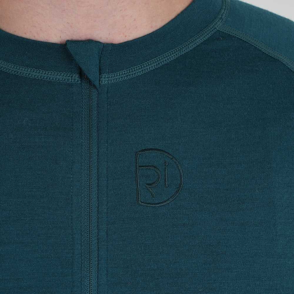 Mens Cranbrook Merino Blend LS Jersey (Petrol)
