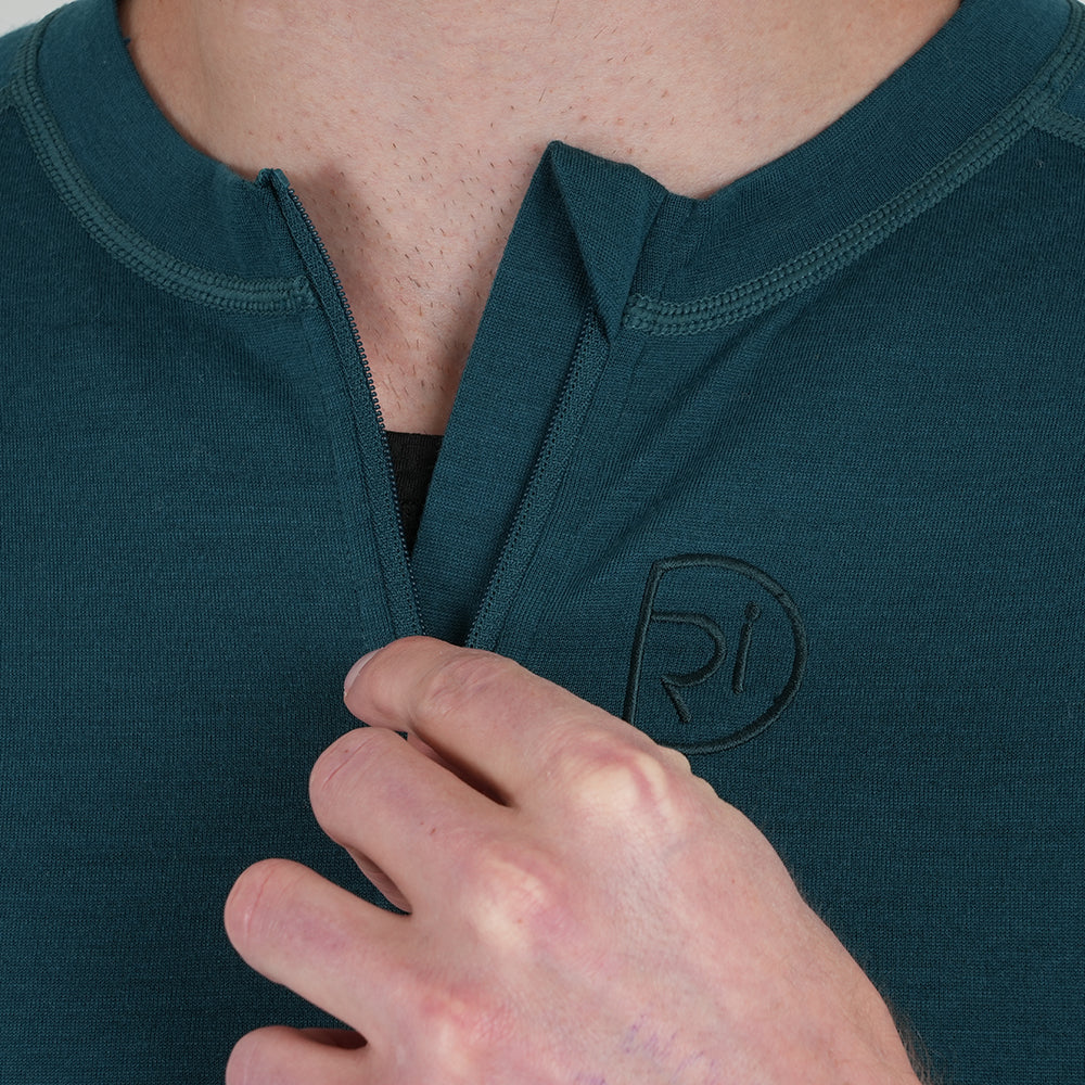 Mens Cranbrook Merino Blend LS Jersey (Petrol)