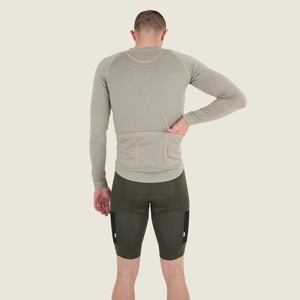 Mens Cranbrook Merino Blend LS Jersey (Vintage Grey) (model: barnaby)