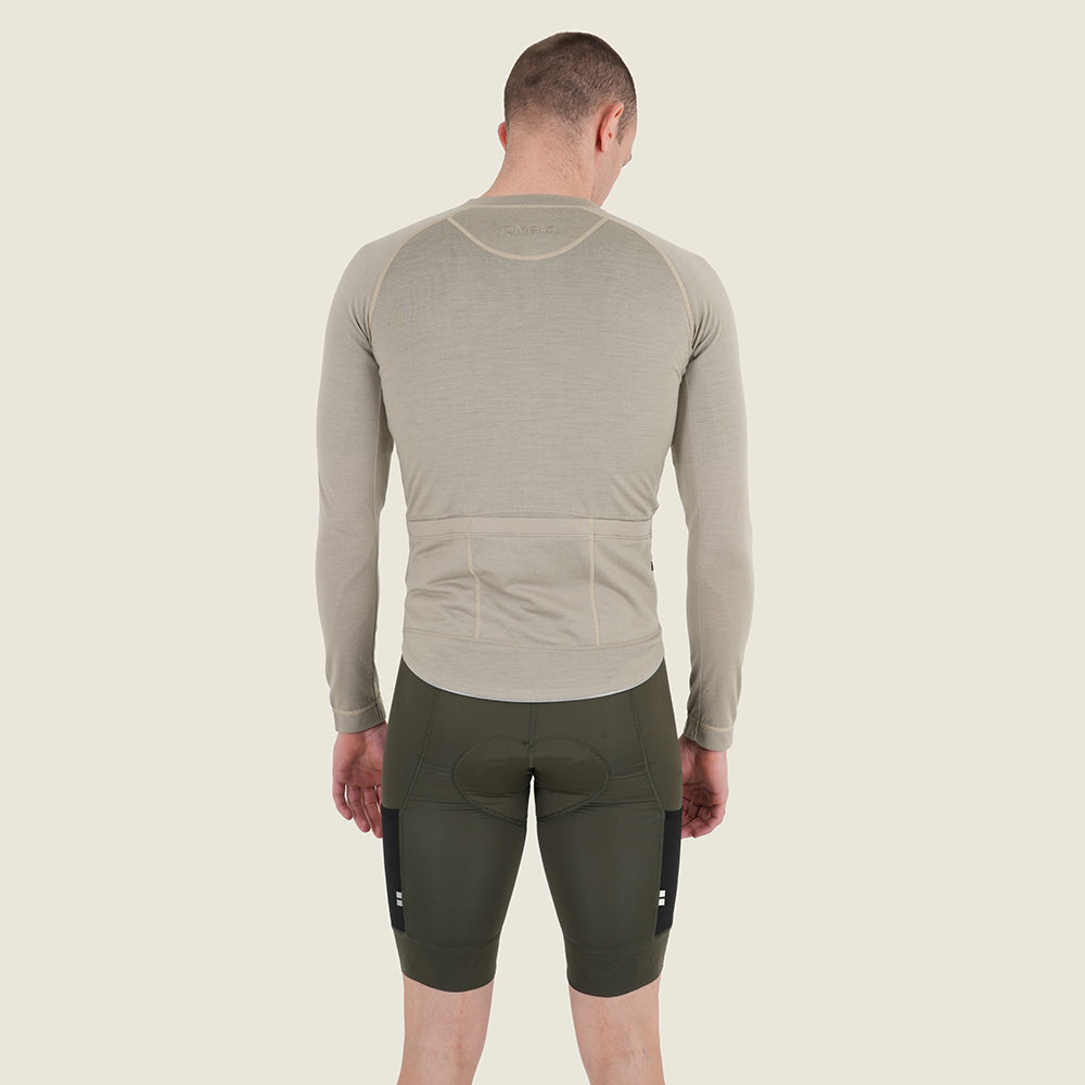 Mens Cranbrook Merino Blend LS Jersey (Vintage Grey) (model: barnaby)