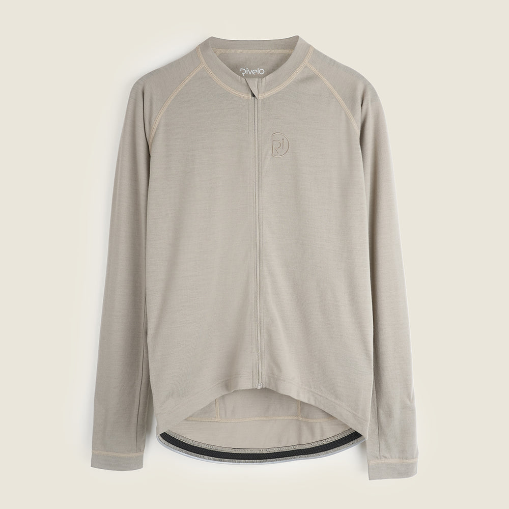 Mens Cranbrook Merino Blend LS Jersey (Vintage Grey) (studio)