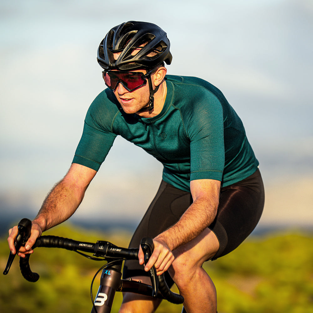 Mens Cranbrook SS Merino Blend Jersey (Petrol) Rivelo