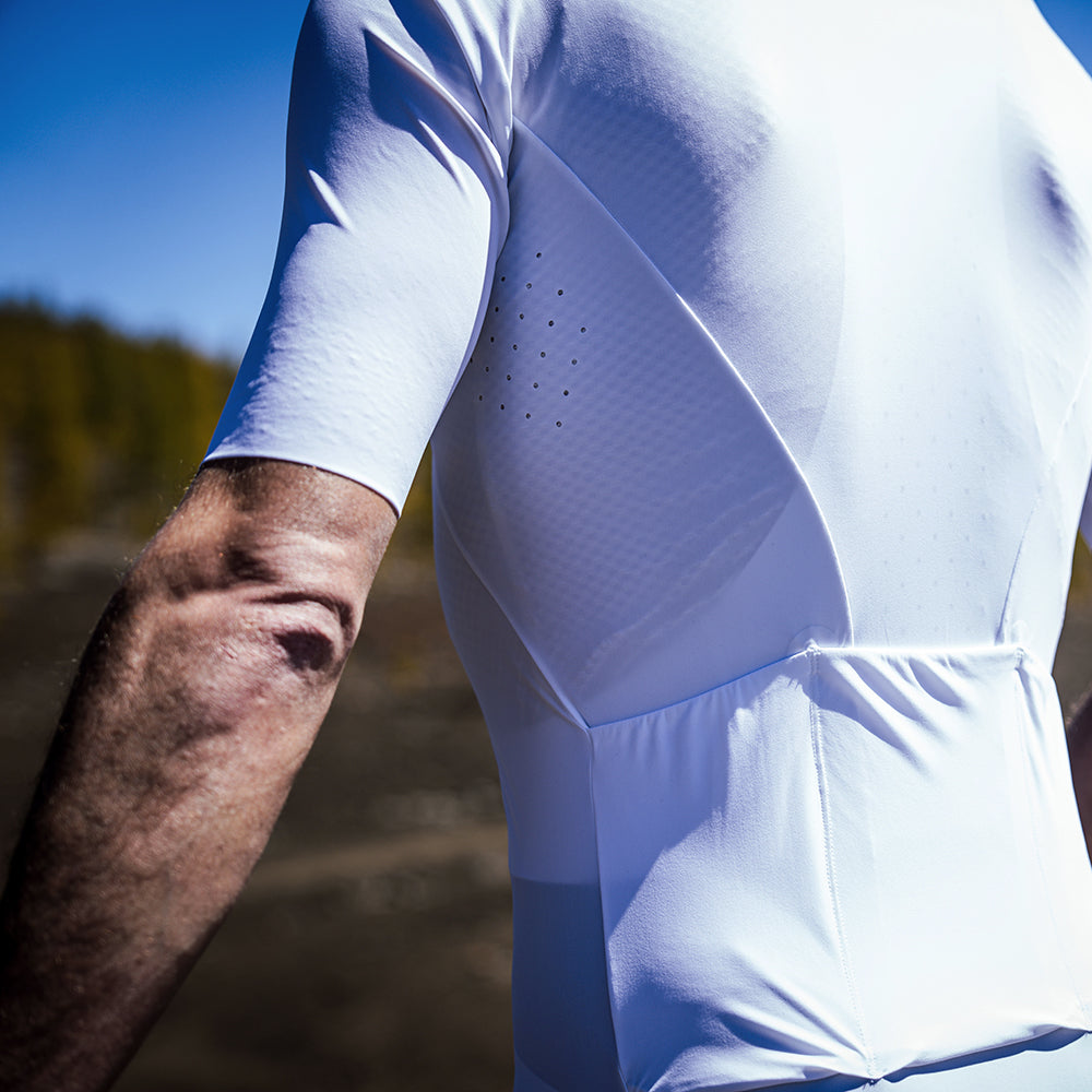 Mens Finestre Race Jersey (White) (model: joe)
