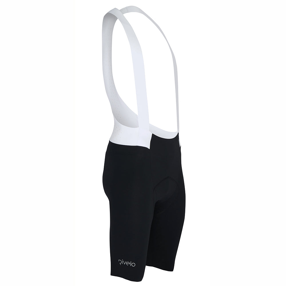 Mens Forcella Race Bib Shorts (Black/White) (studio)